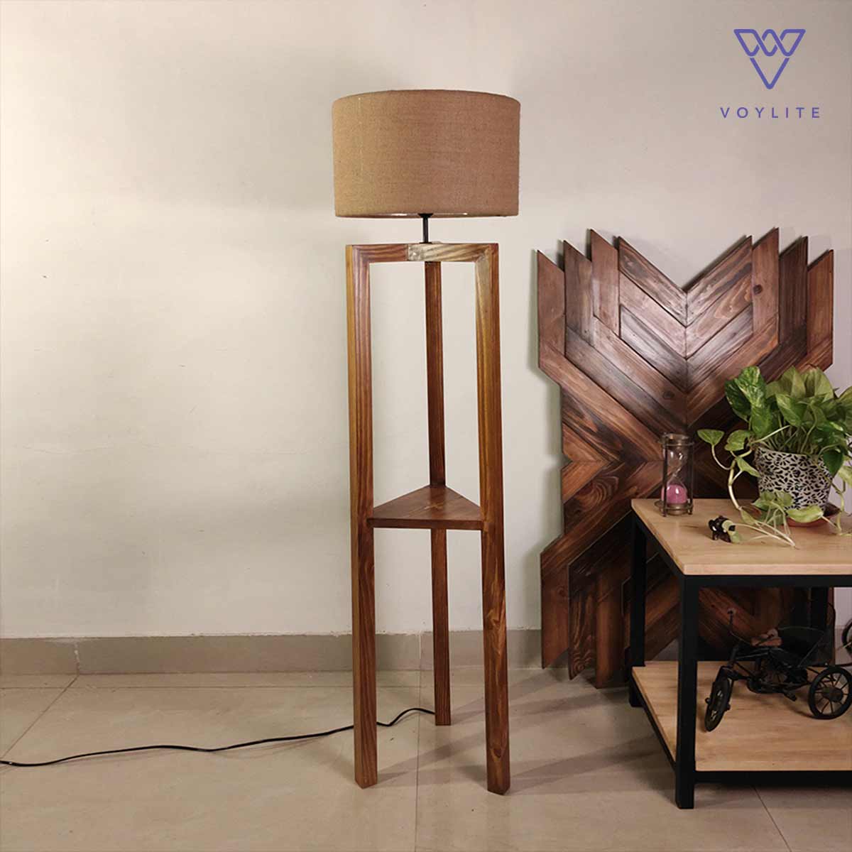 Triad Wooden Floor Lamp